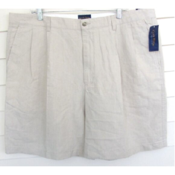 Charter Club Size 42 Wrinkle Resistant Double Pleated Linen Shorts NWT - Picture 1 of 2